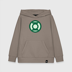 Толстовка детская хлопковая Green lantern logo, цвет: утренний латте