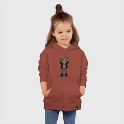 Толстовка детская хлопковая Бабушка рокер, цвет: кирпичный — фото 2