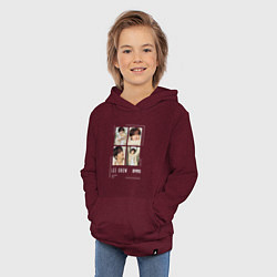 Толстовка детская хлопковая Lee know stray kids cute, цвет: меланж-бордовый — фото 2