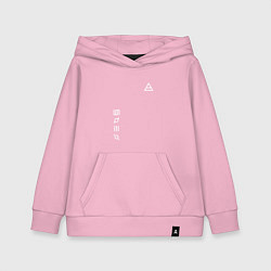 Толстовка детская хлопковая Глифы и логотип 30 Seconds to Mars, цвет: светло-розовый