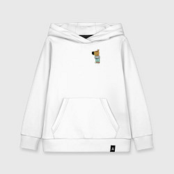Толстовка детская хлопковая Just a chill guy, цвет: белый