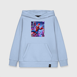 Толстовка детская хлопковая Homer Simpson and Spider man - collaboration, цвет: мягкое небо