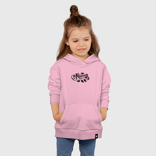Детская толстовка-худи The Rasmus - black logo / Светло-розовый – фото 4