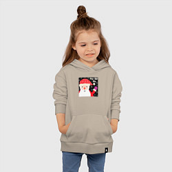 Толстовка детская хлопковая Дед мороз приветствует, цвет: миндальный — фото 2