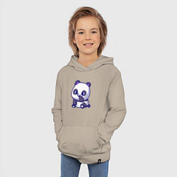 Толстовка детская хлопковая Миленькая панда, цвет: миндальный — фото 2