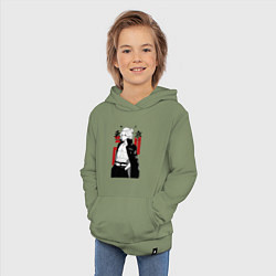 Толстовка детская хлопковая Токийские мстители Мандзиро, цвет: авокадо — фото 2