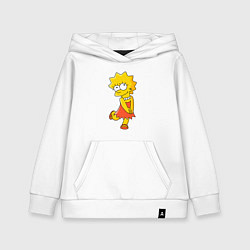 Толстовка детская хлопковая Lisa Simpson, цвет: белый