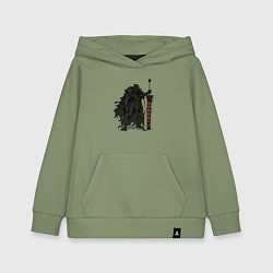 Толстовка детская хлопковая Черный мечник, цвет: авокадо