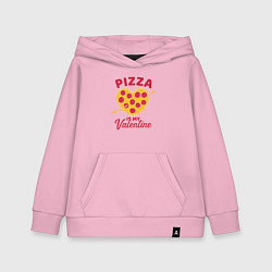 Толстовка детская хлопковая Пицца моя валентинка, цвет: светло-розовый