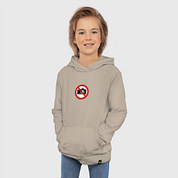 Толстовка детская хлопковая Запрет фотосъёмки видеосъёмки, цвет: миндальный — фото 2