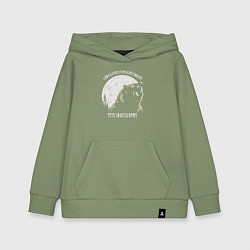 Толстовка детская хлопковая Велес - чти свои корни, цвет: авокадо
