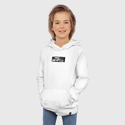 Детская толстовка-худи Внедорожник, велосипед и тропы / Белый – фото 3