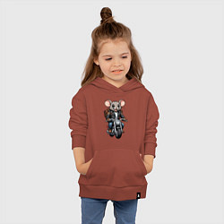 Толстовка детская хлопковая Biker mice, цвет: кирпичный — фото 2