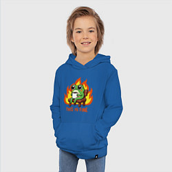 Толстовка детская хлопковая Frog - this is fine, цвет: синий — фото 2