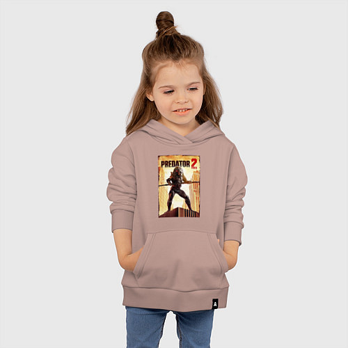 Детская толстовка-худи Predator 2 / Пыльно-розовый – фото 4