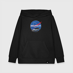Толстовка детская хлопковая Space delorean, цвет: черный