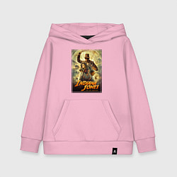 Толстовка детская хлопковая Indiana Jones and the dial of destiny, цвет: светло-розовый