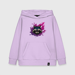 Толстовка детская хлопковая Крутой енотик, цвет: лаванда