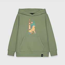Толстовка детская хлопковая Карамельный Питер, цвет: авокадо