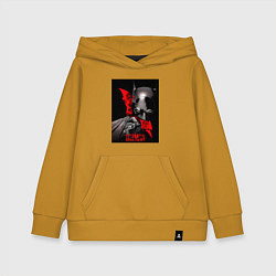 Толстовка детская хлопковая Бэтмен и пингвин, цвет: горчичный