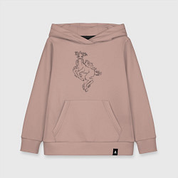 Толстовка детская хлопковая Лань, цвет: пыльно-розовый