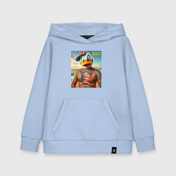 Толстовка детская хлопковая Donald Duck Trump - meme, цвет: мягкое небо