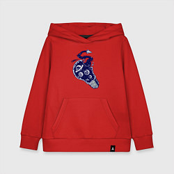 Толстовка детская хлопковая Космическая лампочка, цвет: красный