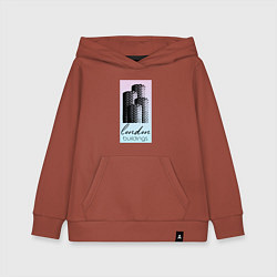 Толстовка детская хлопковая Строения Лондона, цвет: кирпичный