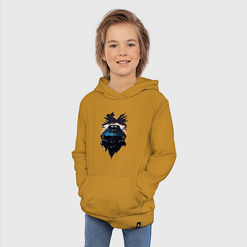 Детская толстовка-худи Мустанг / Горчичный – фото 3