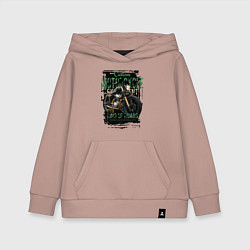 Толстовка детская хлопковая Кастом мотоцикл, цвет: пыльно-розовый