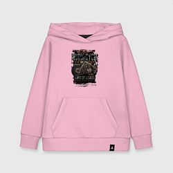 Толстовка детская хлопковая Мотоцикл кастом 1988, цвет: светло-розовый