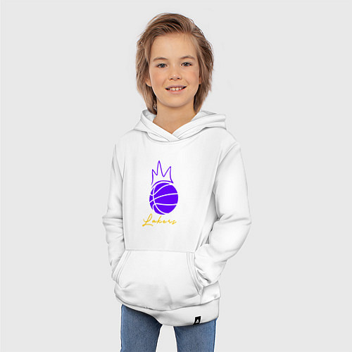 Детская толстовка-худи Короли Лейкерс / Белый – фото 3