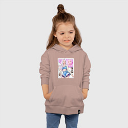 Толстовка детская хлопковая Blackpink - Rose, цвет: пыльно-розовый — фото 2