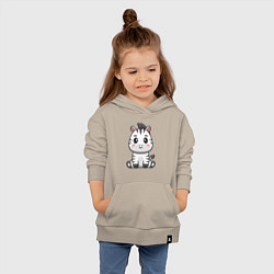 Толстовка детская хлопковая Весёлая зебра, цвет: миндальный — фото 2