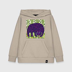 Толстовка детская хлопковая Медведь в березовом лесу, цвет: миндальный