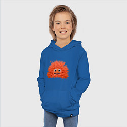 Толстовка детская хлопковая Fluffy monster orange, цвет: синий — фото 2