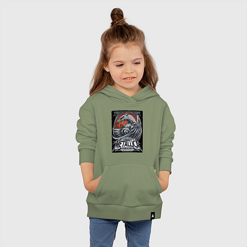 Детская толстовка-худи Metallica - Michigan playbill Grand rapids / Авокадо – фото 4