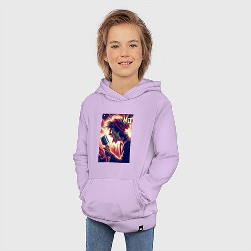 Детская толстовка-худи Mick Jagger is vocalist of the Rolling Stones / Лаванда – фото 3