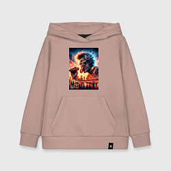 Толстовка детская хлопковая Mick Jagger - legend, цвет: пыльно-розовый