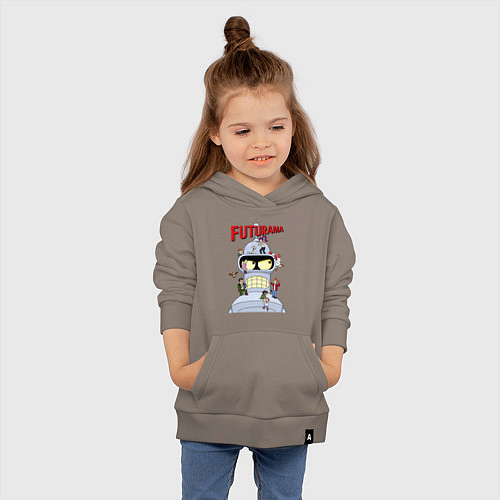 Детская толстовка-худи Futurama all / Утренний латте – фото 4