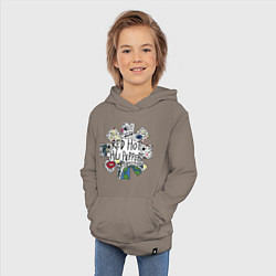 Толстовка детская хлопковая RHCP - logo with songs, цвет: утренний латте — фото 2