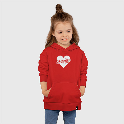 Детская толстовка-худи Love Cavaliers / Красный – фото 4