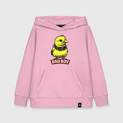 Толстовка детская хлопковая Bad boy chicken, цвет: светло-розовый