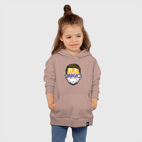 Детская толстовка-худи Luka magic face / Пыльно-розовый – фото 4