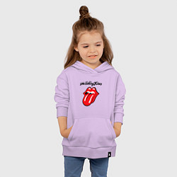 Толстовка детская хлопковая Rolling Stones - logo, цвет: лаванда — фото 2