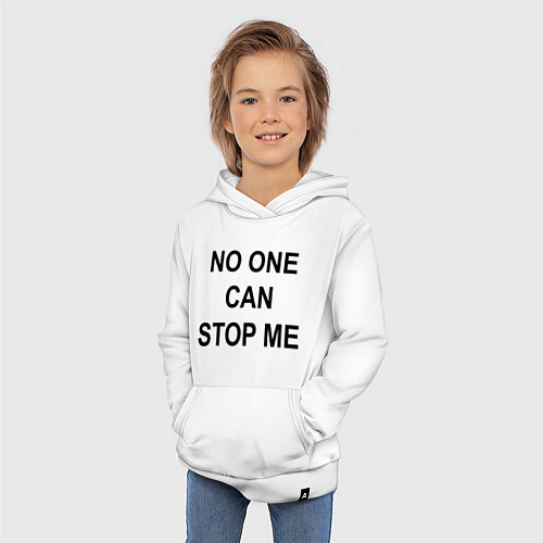 Детская толстовка-худи No one can stop me - Stray Kids / Белый – фото 3