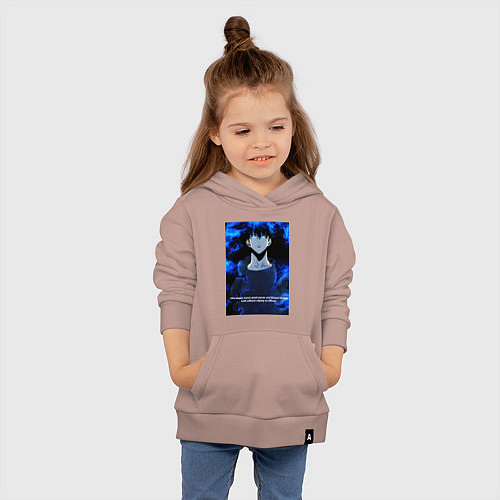 Детская толстовка-худи Sung Jinwoo / Пыльно-розовый – фото 4