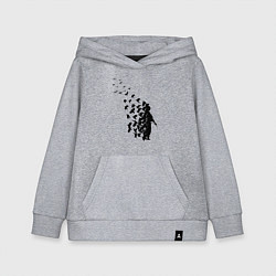 Толстовка детская хлопковая Птицы мира, цвет: меланж