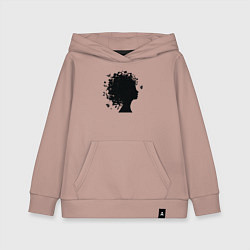 Толстовка детская хлопковая Весенняя красавица, цвет: пыльно-розовый
