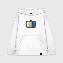 Толстовка детская хлопковая Old television, цвет: белый